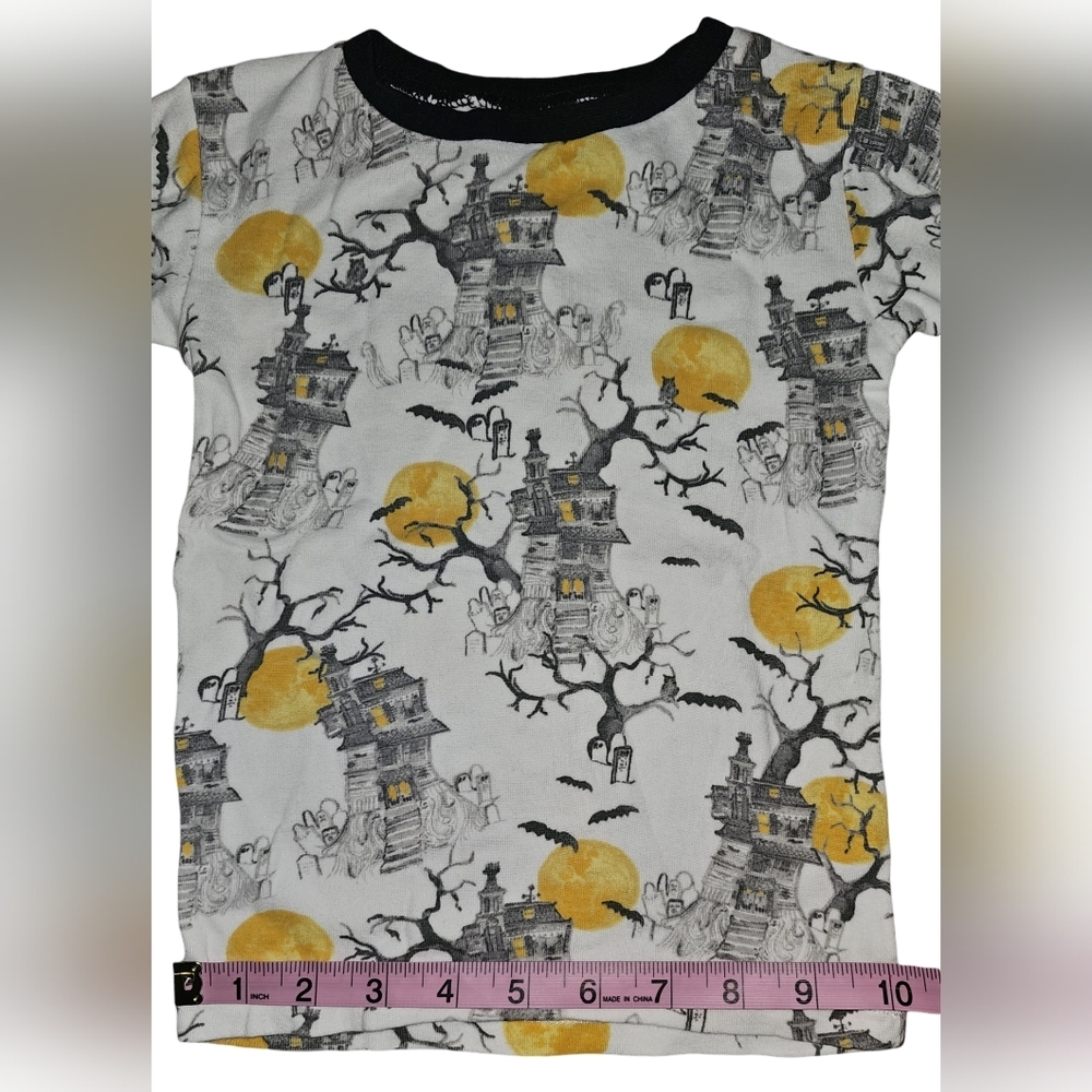 Burt’s Bees Kids Halloween PJ Set Haunted House Organic Cotton Unisex PJ Sz 3T - Picture 14 of 16